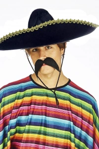 Sombrero Meksika Şapkası Altın Şeritli Yetişkin Boy