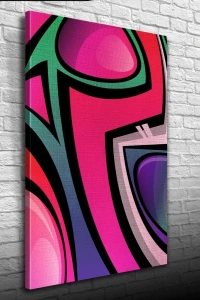 Soyut Çalışma, Canlı Renkler Kanvas Tablo 50 x 70