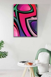 Soyut Çalışma, Canlı Renkler Kanvas Tablo 50 x 70