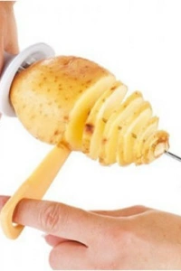 Spiral Patates Dilimleyici Aparat Çubukta Patates Cips Yapma