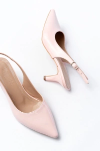 ST-1152 Pembe Rugan Günlük 7 cm Topuklu Kadın Ayakkabı