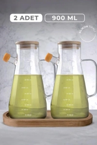 Standlı 2li Cam Yağdanlık