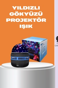 Star Master Galaxy Projektör – 360° Dönebilen Gece Lambası, Dekoratif Ambiyans Işığı