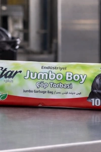 Star Plus Endüstriyel Jumbo Boy Çöp Torbası 80x110 cm 10 Adet Dayanıklı Sanayi Tipi Çöp Poşeti