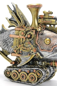 Steampunk Polyester Tasarım Balık Figürü