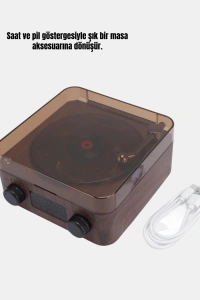 Stereo Bluetooth Hoparlör – Gece Lambalı ve Saat Göstergeli