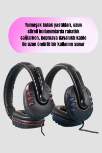 Stereo Oyun Kulaklığı – Güçlü Bas, Mikrofonlu ve Konforlu Tasarım