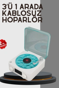 Stereo Sesli Gece Lambalı Bluetooth Hoparlör – Şık Vintage Tasarım