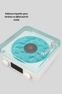 Stereo Sesli Gece Lambalı Bluetooth Hoparlör – Şık Vintage Tasarım