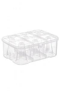 Su Bardağı Taşıma Kutusu Şeffaf - 6 Bardak Kapasiteli Piknik Kutusu