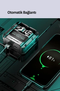 Su Geçirmez Bluetooth Kulak İçi Kablosuz Kulaklık 400mAh Pil