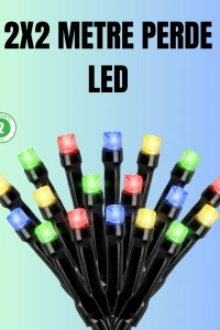 Su Geçirmez Pil Çalışan LED Perde Işık – İç ve Dış Mekan