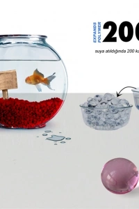 Suda Büyüyen Polymer Vazo ve Akvaryum Taşları