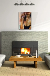 Suluboya Tekniğinde Kadın Figürü Kanvas Tablo 50 x 70