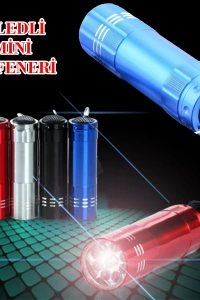 Süper Parlak 9 Ledli Metal Mini El Feneri