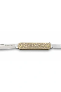 Sürbısa 61804 Pirinç İşlemeli Sürmene Çakısı 5,5 / 3,5 cm - Çift Bıçaklı