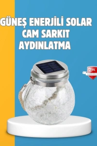 Suya Dayanıklı Güneş Enerjili Cam Şişe Sarkıt Lamba