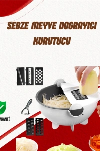Süzgeçli Çok Fonksiyonlu Döner Rende ve Doğrayıcı