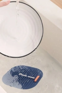 Süzgeçli Lavabo Gider Koruyucu Mat Gri