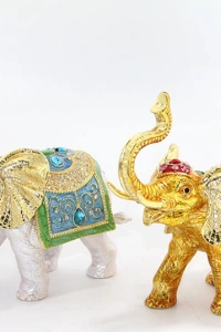 Swarovski Taşlı Tekli Fil Figürü Model 5