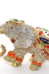 Swarovski Taşlı Tekli Fil Figürü Model 6