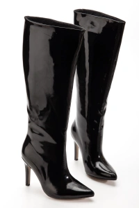 SYT-2004 Siyah Rugan Günlük Bayan Çizme