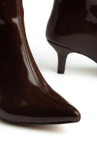 SYT-2025 Kahve Rugan  Kadın Çizme