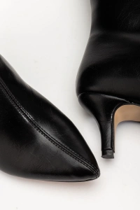 SYT-2025 Siyah Kırışık Rugan Günlük Kadın Çizme