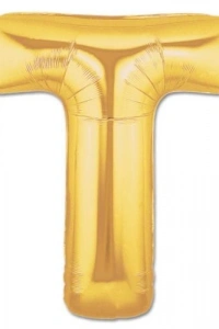 T Harf Folyo Balon Altın Renk 40 inç