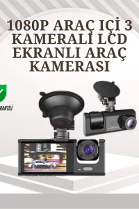 TA-01 1080P Ön 720P Arka ve İç Kamera Sistemli DVR