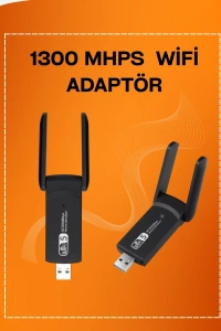 Tak-Çalıştır Özellikli Çift Bant WiFi Adaptör – 1200 Mbps