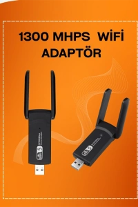 Tak-Çalıştır Özellikli Çift Bant WiFi Adaptör – 1200 Mbps