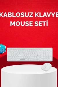 Tam Boy Kablosuz Klavye Mouse Seti - Gelişmiş Bağlantı ve Sessiz Performans