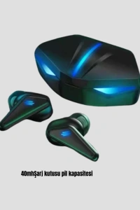 Tam Kablosuz  Kulaklığı 5.0 Bluetooth LED Kontrollü