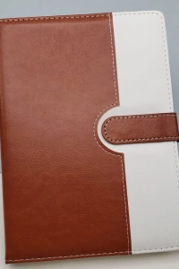 Tarihsiz Ajanda Defter Kahverengi Beyaz Renk