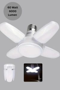 Tasarruflu Pervane LED Ampül 4 Kollu 60 Watt Geniş Alan Aydınlatma