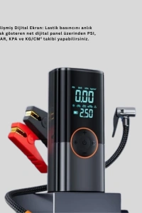 Taşınabilir Akü Takviye ve Akıllı Lastik Şişirme Pompası