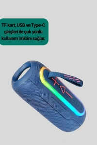 Taşınabilir Bluetooth Hoparlör Kırmızı IP67 Su Geçirmez