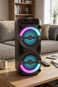 Taşınabilir Bluetooth Hoparlör RGB Işık Efektli Stereo Ses