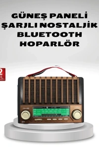 Taşınabilir Hoparlör Güneş Panelli Bluetooth USB SD FM AM SW Radyo