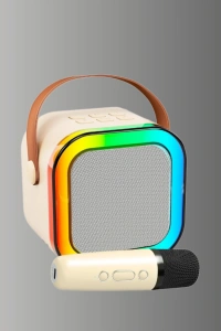 Taşınabilir Karaoke Mikrofon Seti Bluetooth Hoparlörlü