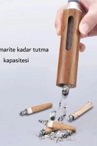 Taşınabilir Küllük - Ahşap Tasarımlı - İzmarit Hazneli