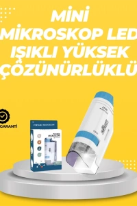 Taşınabilir LED Işıklı Cep Mikroskop – 80X–200X Büyütme