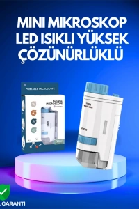 Taşınabilir LED Işıklı Cep Mikroskop – 80X–200X Büyütme