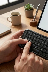 Taşınabilir Mini Bluetooth Klavye Şarjlı Kablosuz Klavye