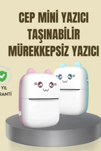 Taşınabilir Mini Termal Yazıcı 200 DPI Bluetooth Bağlantılı