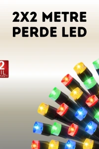 Taşınabilir Pil İle Çalışan LED Işık – 2x2 Metre Perde Modeli