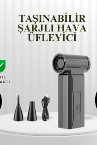 Taşınabilir Şarjlı Güçlü Hava Üfleme Aleti Çok Yönlü Kullanım