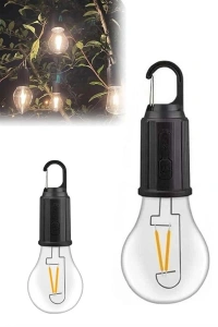 Taşınabilir Şarjlı Led Ampul Askılı Lamba Kamp Bahçe Lambası