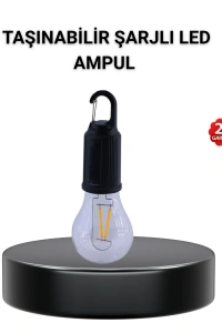 Taşınabilir Şarjlı LED Kamp Lambası – Type-C Girişli ve Kancalı Tasarım